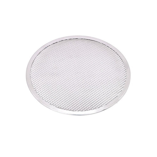 Retina rotonda per pizza in alluminio forata - Ø 35,56 cm - H 0,4 cm - 12 unità