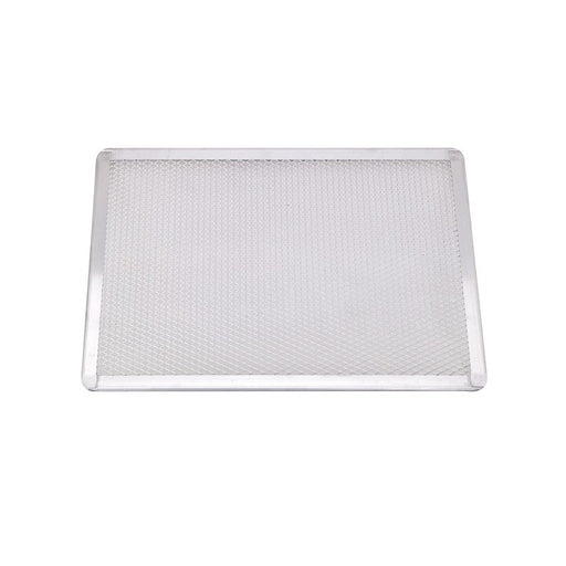 Teglia forata rettangolare per pizza in alluminio - 40 cm x 28 cm x 1 cm - 12 unità