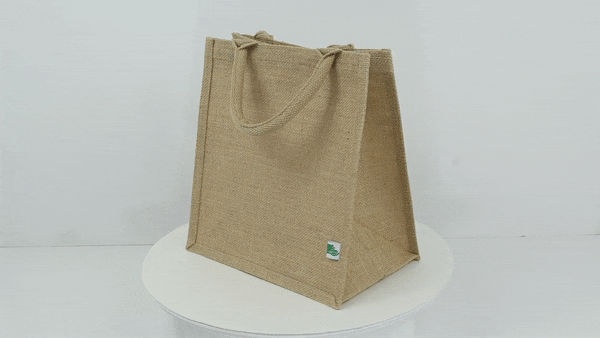Shopper in juta marrone - 26 cm x 17 cm x 28 cm - 30 unità