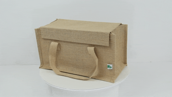 Shopper in juta marrone - 35,5 cm x 18 cm x 19 cm - 20 unità