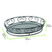 Cestino ovale in metallo nero - 23 cm x 16,5 cm x 5 cm - 6 unità - dimensions