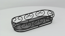 Cestino ovale in metallo nero - 23 cm x 9,5 cm x 5 cm - 6 unità