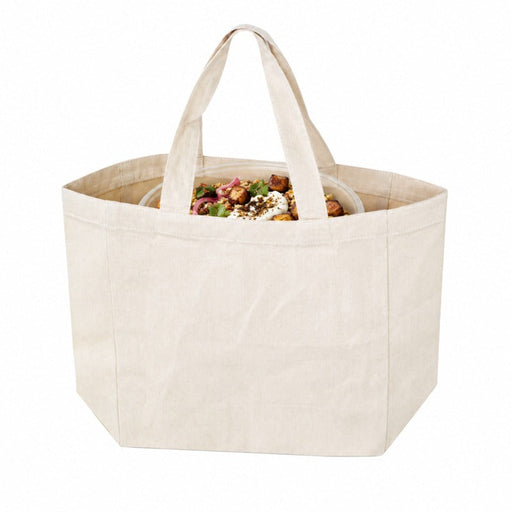 Borsa shopper porta pranzo in cotone - 25 cm x 10 cm x 25 cm - 50 unità