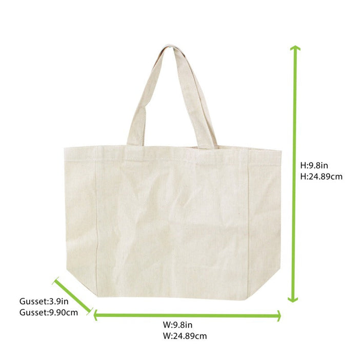 Borsa shopper porta pranzo in cotone - 25 cm x 10 cm x 25 cm - 50 unità - dimensions