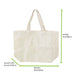Borsa shopper porta pranzo in cotone - 25 cm x 10 cm x 25 cm - 50 unità - dimensions