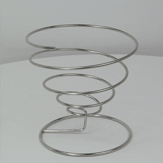 Supporto in acciaio inox a forma di cono a spirale - Ø 13 cm - H 13,7 cm - 6 unità