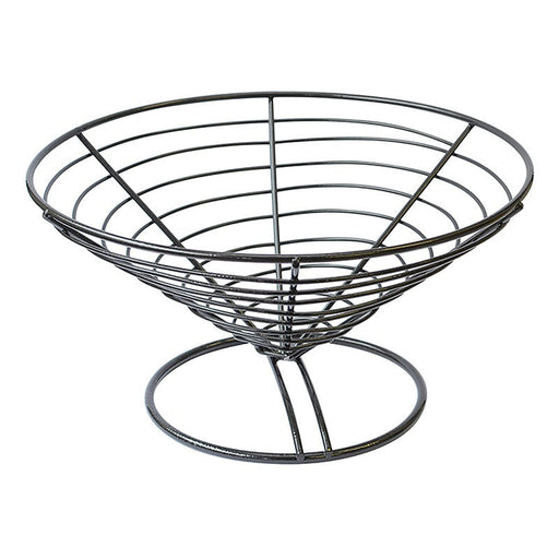 Cestino svasato in metallo nero - Ø 23 cm - H 12,5 cm - 6 unità
