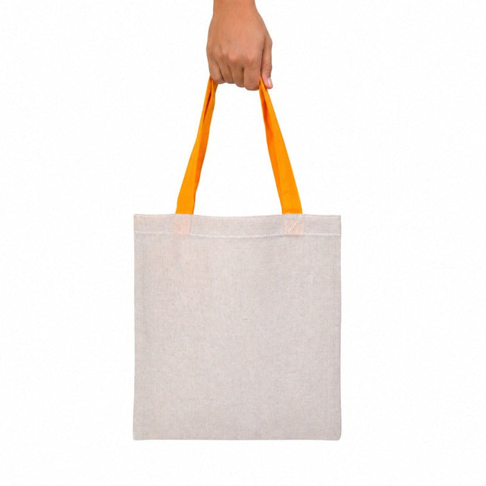 Tote bag con manici gialli - 23 cm x 30 cm - 100 unità