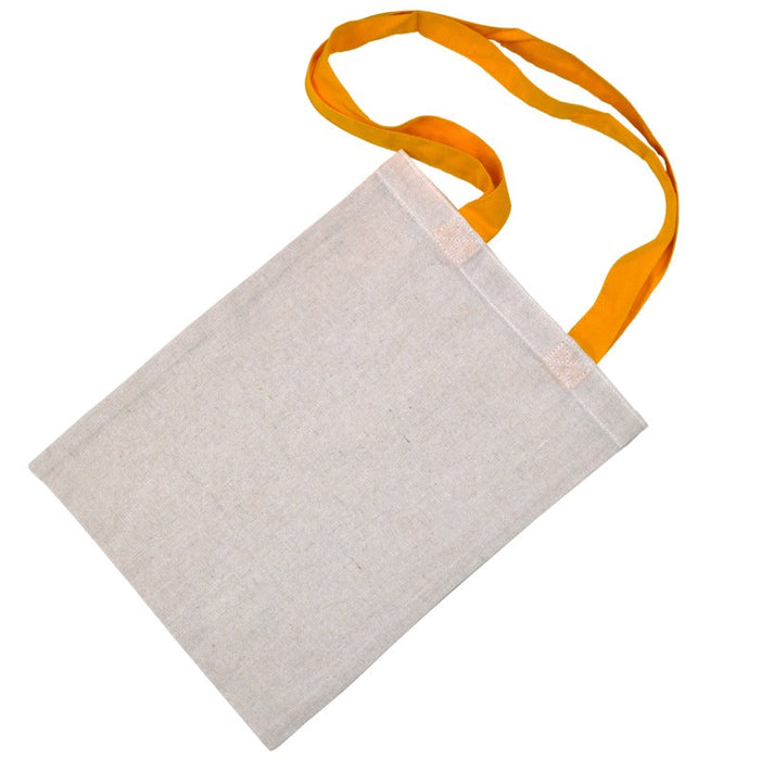 Tote bag con manici gialli - 23 cm x 30 cm - 100 unità