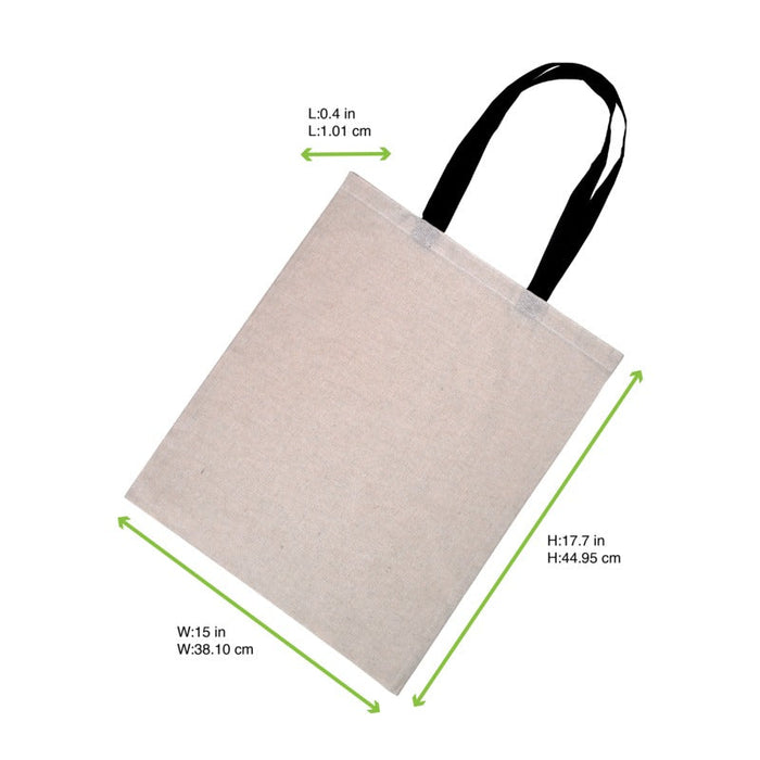 Tote bag con manici neri - 38 cm x 45 cm - 100 unità - dimensions