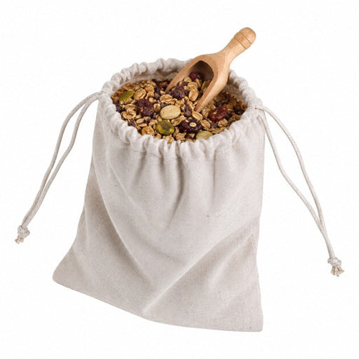 Sacchetto multiuso in cotone con chiusura a cordoncino taglia S - 20 cm x 25 cm - 50 unità