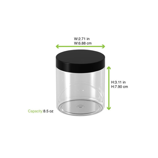 Bokotwist riutilizzabile in PET - 250 ml - Ø 6,9 cm - H 7,9 cm - 225 unità - dimensions