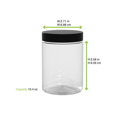 Bokotwist riutilizzabile in PET - 300 ml - Ø 6,9 cm - H 9,1 cm - 225 unità - dimensions