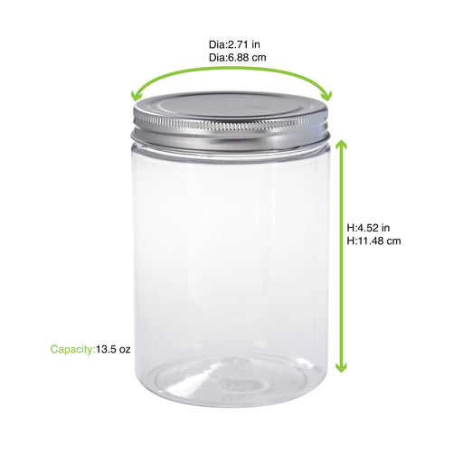 Bokotwist riutilizzabile in PET - 500 ml - Ø 8,9 cm - H 9,6 cm - 160 unità - dimensions