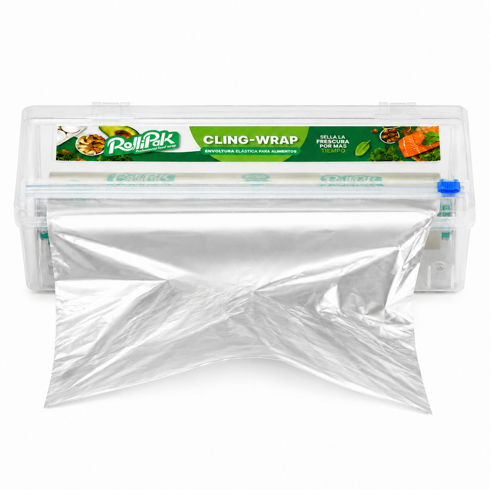 Dispenser nero per pellicola, alluminio e carta 29-50 cm - 55,5 cm x 14 cm x 15 cm - 1 unità