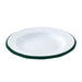 Piatto rotondo in acciaio smaltato bianco con bordo verde "Enamel" - Ø 18 cm - 12 unità