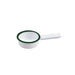 Mini casseruola Enamel in acciaio smaltato bianco con bordo verde - 50 ml - Ø 7 cm - H 2,9 cm - 12 unità