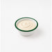 Ciotola fonda in acciaio smaltato bianco con bordo verde "Enamel" - 470 ml - Ø 13,8 cm - H 6,3 cm - 12 unità