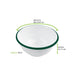 Ciotola fonda in acciaio smaltato bianco con bordo verde "Enamel" - 470 ml - Ø 13,8 cm - H 6,3 cm - 12 unità - dimensions