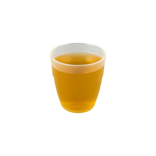 Bicchiere Cupoly impilabile in plastica PP riutilizzabile - 88 ml - Ø 5,5 cm - H 6 cm - 72 unità