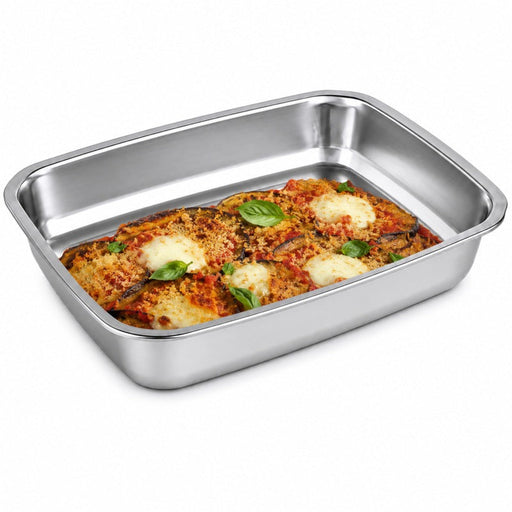 Vaschetta termosigillabile gastronorm 1/2 in acciaio inox - 32,5 cm x 26,5 cm x 5,2 cm - 24 unità