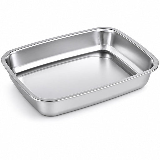 Vaschetta termosigillabile gastronorm 1/2 in acciaio inox - 32,5 cm x 26,5 cm x 5,2 cm - 24 unità