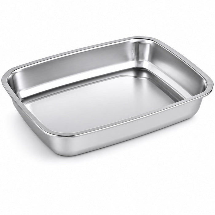 Vaschetta termosigillabile gastronorm 1/2 in acciaio inox - 32,5 cm x 26,5 cm x 5,2 cm - 24 unità