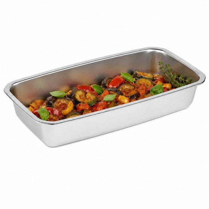 Vaschetta termosigillabile gastronorm 1/3 in acciaio inox - 32,5 cm x 17,2 cm x 5,5 cm - 36 unità