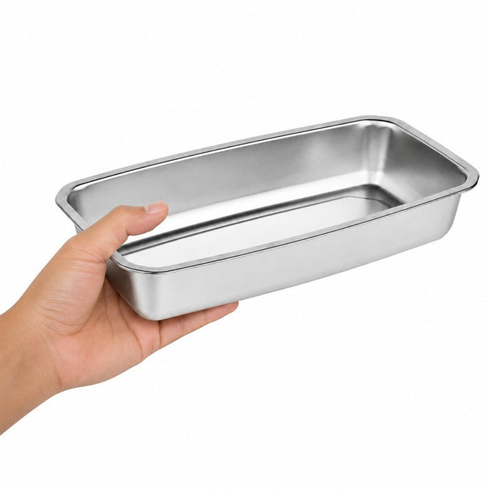Vaschetta termosigillabile gastronorm 1/3 in acciaio inox - 32,5 cm x 17,2 cm x 5,5 cm - 36 unità