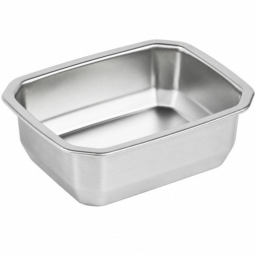 Vaschetta termosigillabile gastronorm 1/8 in acciaio inox - 16 cm x 13 cm x 4,5 cm - 48 unità