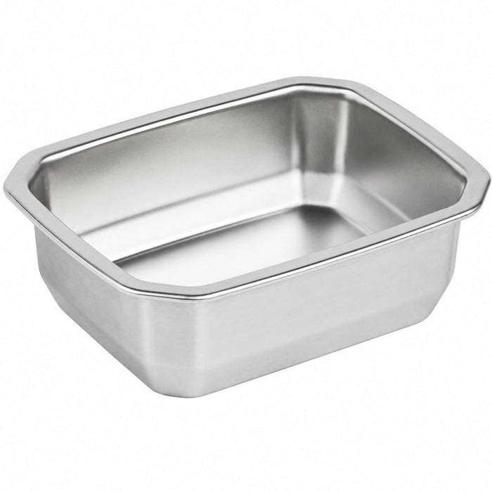 Vaschetta termosigillabile gastronorm 1/8 in acciaio inox - 16 cm x 13 cm x 4,5 cm - 48 unità
