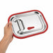 Coperchio GN 1/2 in silicone e acciaio inox argentato - 32,5 cm x 26,5 cm x 1,5 cm - Compatibile con 294GNSS1240, 294GNSS1265 - 12 unità