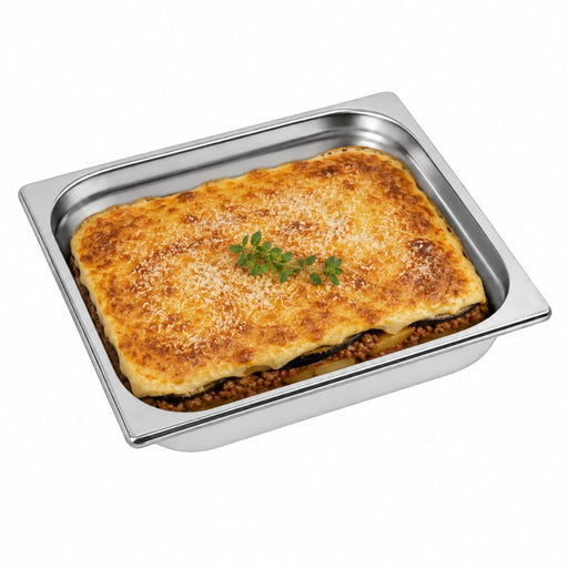 Bacinella GN in acciaio inox 1/2 - 32,5 cm x 26,5 cm x 4 cm - 12 unità
