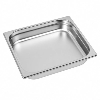 Bac GN inox 1/2 32,5 cm x 26,5 cm - H 4 cm - 6 unités