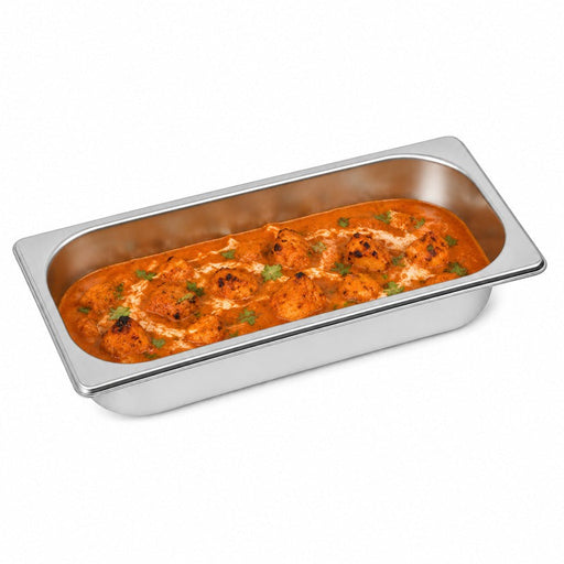 Bacinella GN in acciaio inox 1/3 - 32,5 cm x 17,6 cm x 4 cm - 18 unità