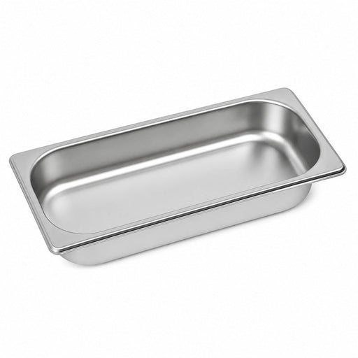 Bacinella GN in acciaio inox 1/3 - 32,5 cm x 17,6 cm x 4 cm - 18 unità
