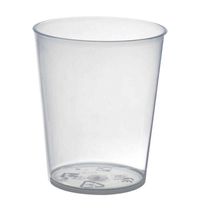 Bicchiere Cupoly in plastica PP riutilizzabile - 200 ml - Ø 7,3 cm - H 8,5 cm - 18 unità