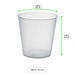 Bicchiere Cupoly in plastica PP riutilizzabile - 300 ml - Ø 8,5 cm - H 8,5 cm - 18 unità - dimensions