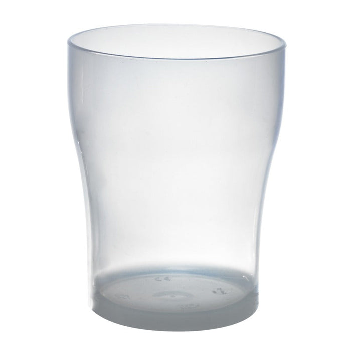 Bicchiere da birra Cupoly 1/2 pinta in plastica PP riutilizzabile - 380 ml - Ø 8,2 cm - H 10,3 cm - 12 unità