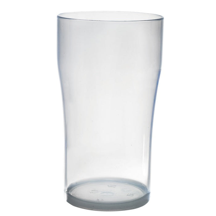 Bicchiere da birra Cupoly da una pinta in plastica PP riutilizzabile - 696 ml - Ø 8,8 cm - H 15,5 cm - 6 unità