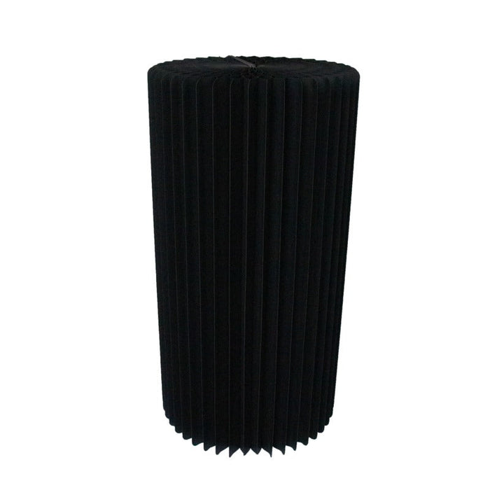 Tavolo luminoso pieghevole nero con ripiano in acrilico - Ø 50 cm - H 100 cm - 2 unità