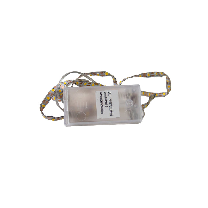 Striscia luminosa adesiva a batterie - Ø 100 cm - 10 unità