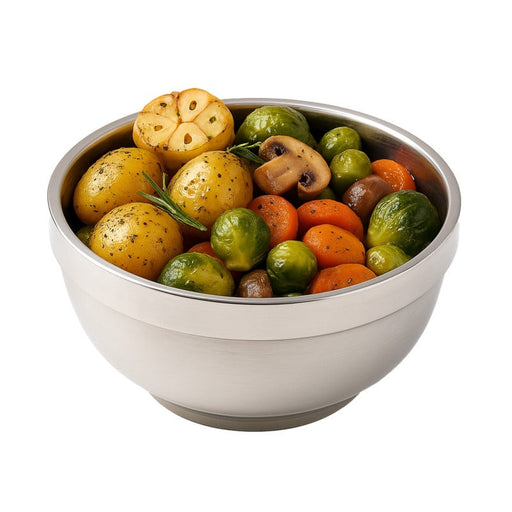 Ciotola rotonda in acciaio inox "Noxbox" - 1000 ml - Ø 18 cm - H 8,5 cm - 10 unità