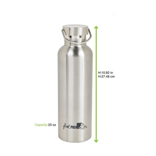 Borraccia Noxbottle in acciaio inox a doppia parete isotermica con tappo - 750 ml - Ø 4,7 cm - H 26,5 cm - 12 unità - dimensions