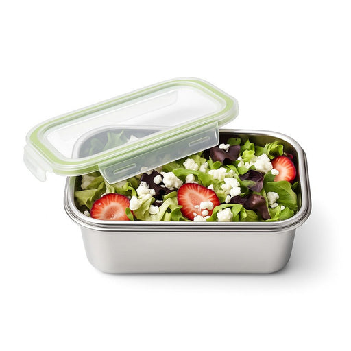 Contenitore per pasti Noxbox rettangolare in acciaio inox con coperchio in PP - 620 ml - 16,3 cm x 10 cm x 6,5 cm - 6 unità