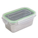 Contenitore per pasti Noxbox rettangolare in acciaio inox con coperchio in PP - 620 ml - 16,3 cm x 10 cm x 6,5 cm - 6 unità