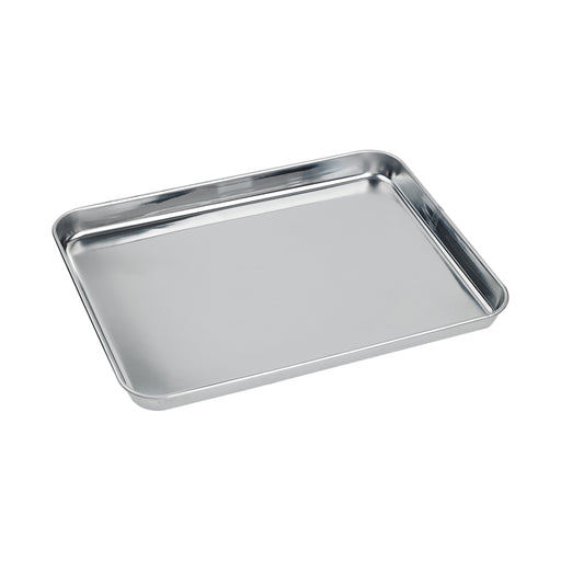 Vassoio in acciaio inox - 31 cm x 24 cm x 2,5 cm - 10 unità