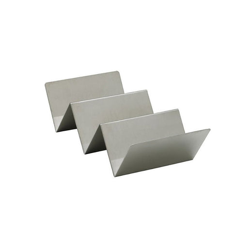 Supporto in acciaio inox per 3 tacos - 19,9 cm x 10 cm x 6 cm - 6 unità