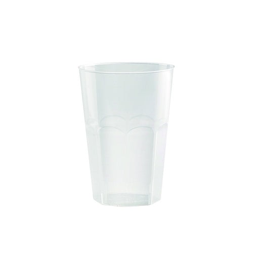 Bicchiere sfaccettato in PP riutilizzabile "Optimal" - 340 ml - Ø 7,9 cm - H 10,8 cm - 450 unità