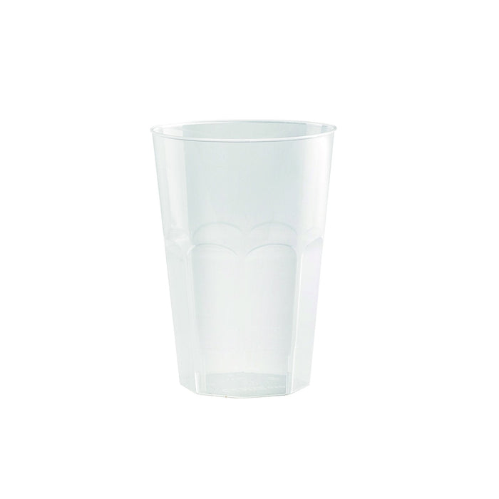 Bicchiere sfaccettato in PP riutilizzabile "Optimal" - 340 ml - Ø 7,9 cm - H 10,8 cm - 450 unità
